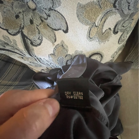 Adrianna Papell Occassions Cascading Tiered Ruffle Chiffon Dress Gray Women's 8 - Picture 6 of 7